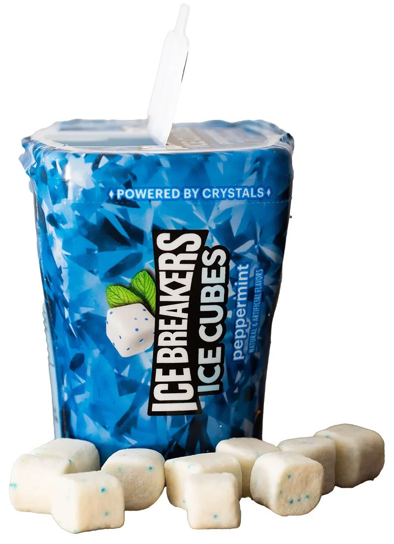open pack of Ice Breakers gum